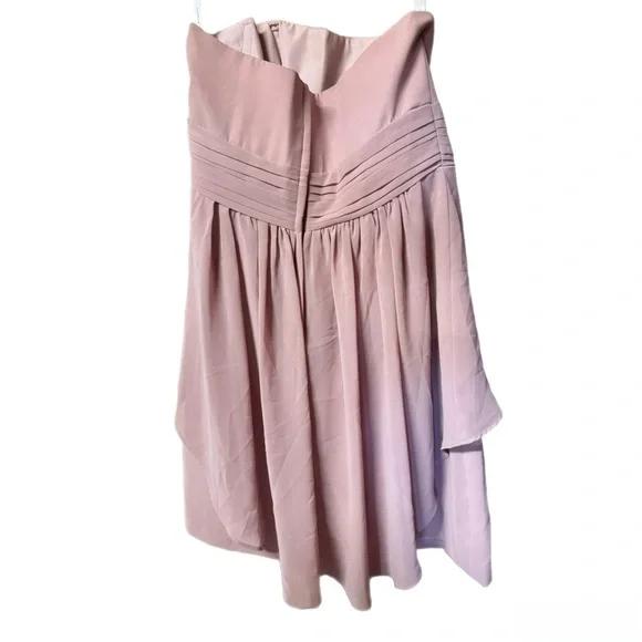 Alfred Angelo Strapless Dusty Rose Bridesmaid Dress Size 8 - Picture 6 of 8